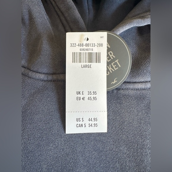 NWTs Men’s Size Large Hollister Boxy Fit Hoodie - Picture 2 of 4